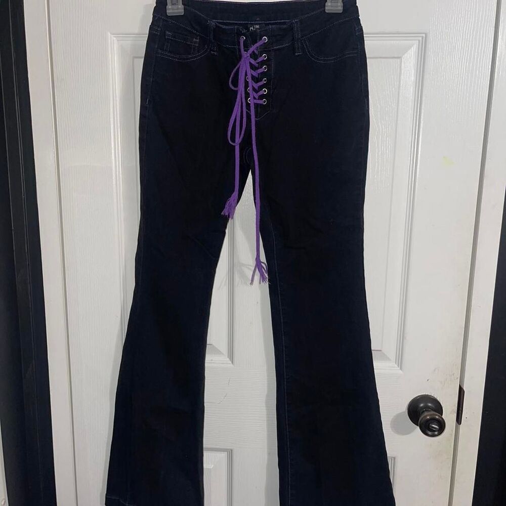 Dolls-kill Women's Black and Purple Jeans - Size S